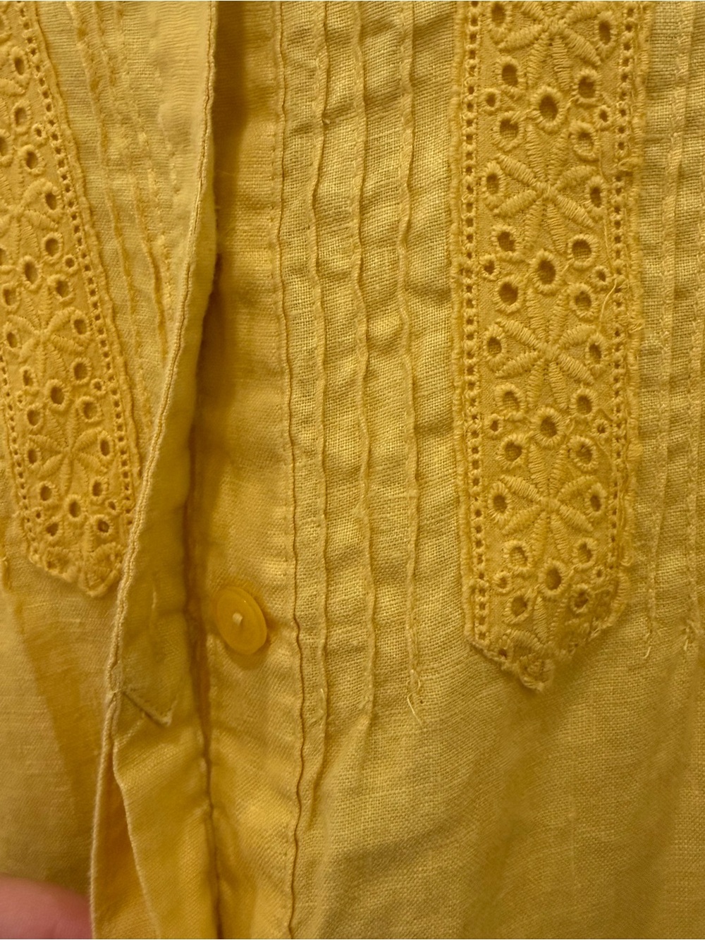 JM Collection Women’s Yellow Embroidered Tunic Top 3/4 Sleeve Size 18W NWT - Picture 10 of 14